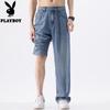 PLAYBOY Men's Lyocell Loose Straight Jeans