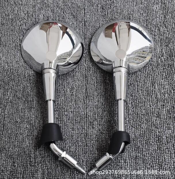 Blackened Reflective Rearview Mirror for Vespa Sprint 150 - Original Style
