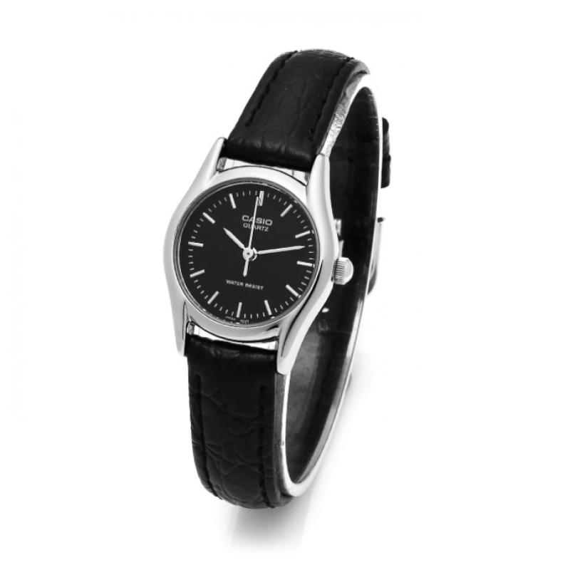 Casio Montre analogique Sat pour étudiantes en cuir LTP 1094E 1ARDF LTP 1094E 1A