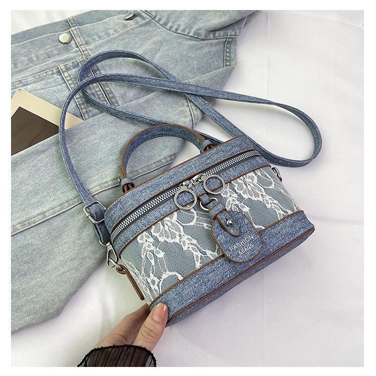 Premium texture box bag women's 2025 new women's foreign style fashion printing versatile shoulder messenger bag