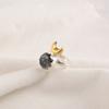 Round Moss Agate Stone Promise Sisters Day Eternity Statement Ring 925 Silver RR-58-37
