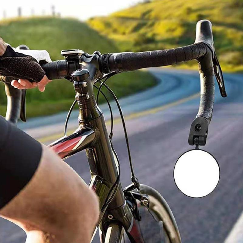 Motorcycle Rearview Handle Bar End Mirrors Moto Accessories Universal Motorbike Bicycle Foldable Handlebar Round Convex Mirror