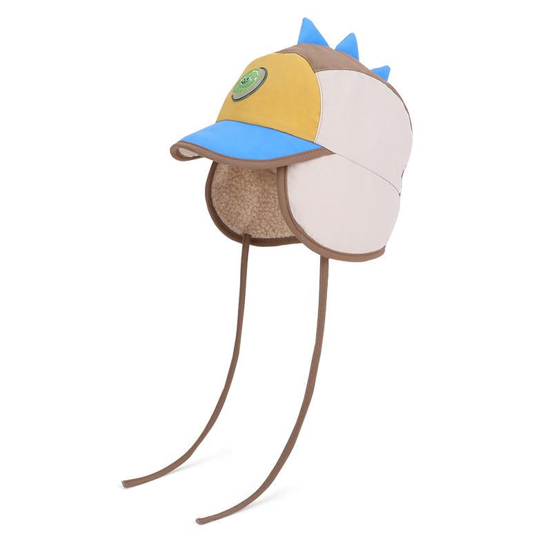 

Childrens Cartoon Dinosaur Beanie With Satin Finish And Bright Led Lights For Playtime бежевий