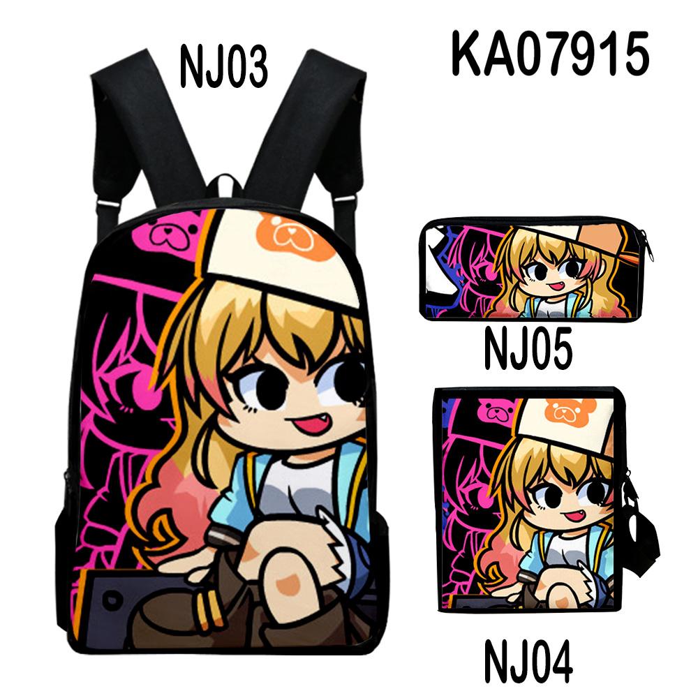 Traditional Creative Cool The Gaslight District 3D Designed 3pcs/Set Learner Student Bags Everyday Laptop Knapsack Backpack Meal Tote Pencil Pouch