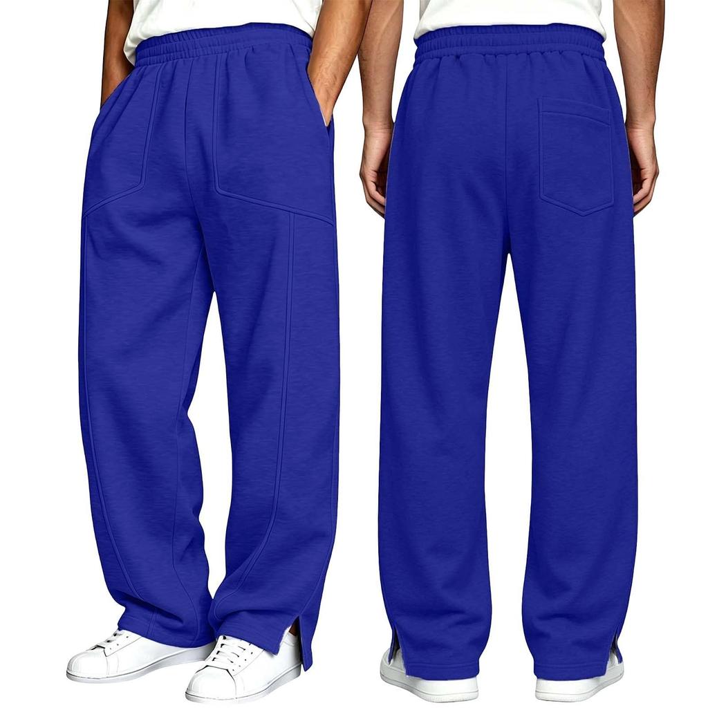 Herren Freizeithose Farbe Jogginghose Gerades Bein mit Elastischem Bund