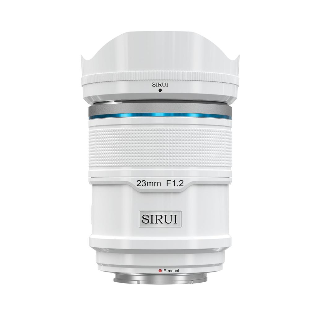 Sirui Sniper 23mm Autofocus Wide Angle Camera Lens A5 A6 A7 FX A9 Series Lens, F1.2 APS-C ZV-E (E Mount, White)