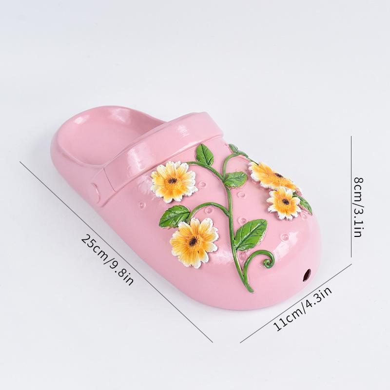 Wall Hanging Flower Pot Creative Slippers Plant Wall Indoor Wall Decoration Flower Outdoor Courtyard Green Plant Hanging Basket