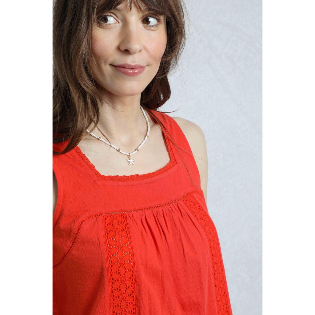 Weird Fish Womens/Ladies Chelle Organic Cotton Square Neck Vest Top