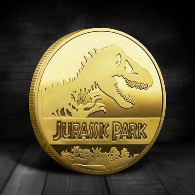 Souvenir Munt Medaille Badges Munten Jurassic Park Film Randartikelen Munten Tyrannosaurus Rex Dinosaurus Herdenkingsmunt
