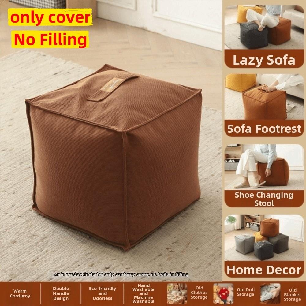 Soft Clothes Storage Bag Large Capacity Sofa Stool Cover Seat Cushion Cover  Lazy Couch