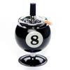 Ash Case Large Windproof Heat Resistant Three Bayonets with Lid Fashion Pool Billiard Ball Design Ashtray Ornament for Bar