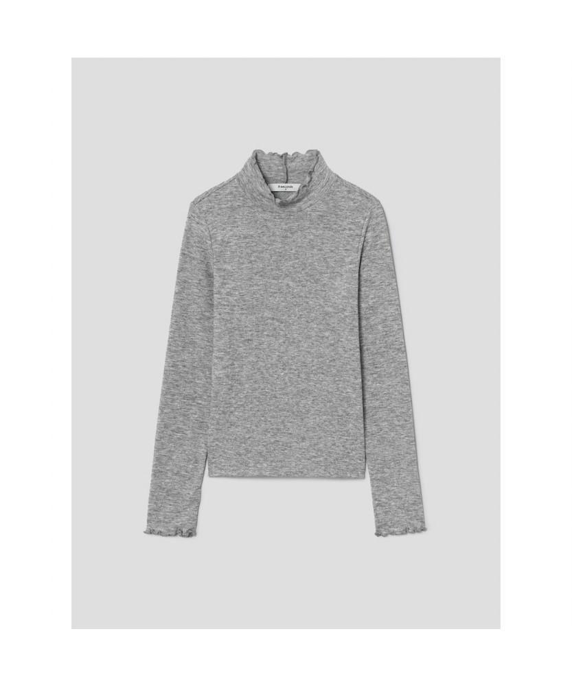 8SECONDS Soft Turtleneck Long Sleeve T-Shirt Gray