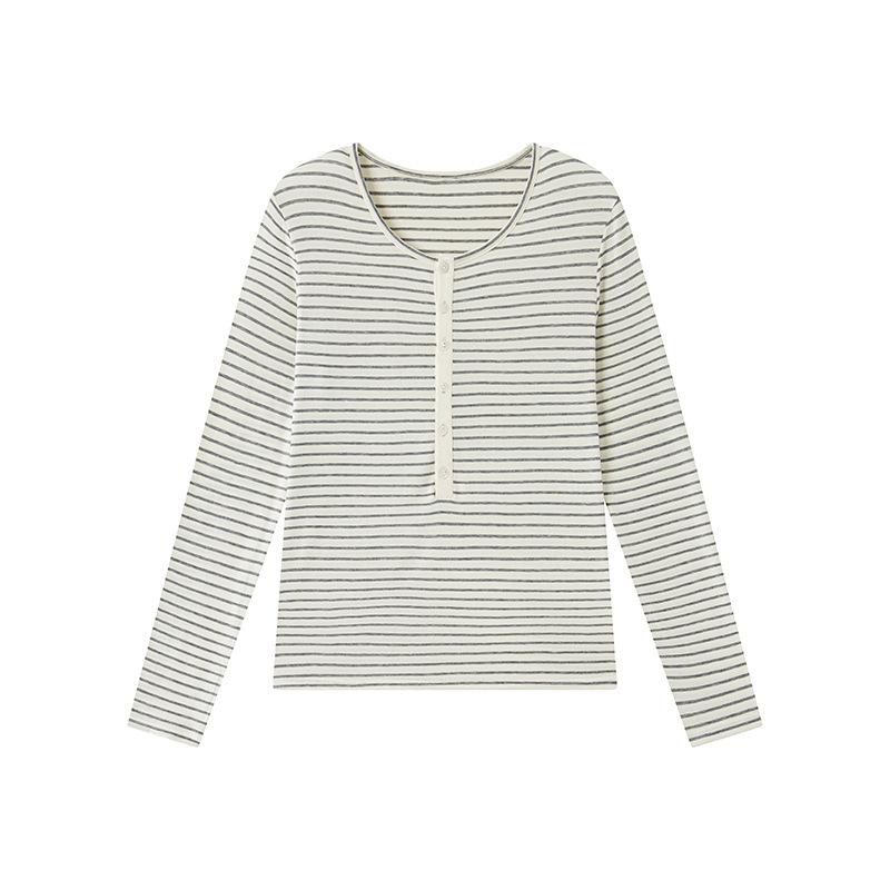 

Новый вязаный свитер с круглым вырезом, облегающего кроя для женщин на осень и зиму, однотонный полосатый топ с длинными рукавами L