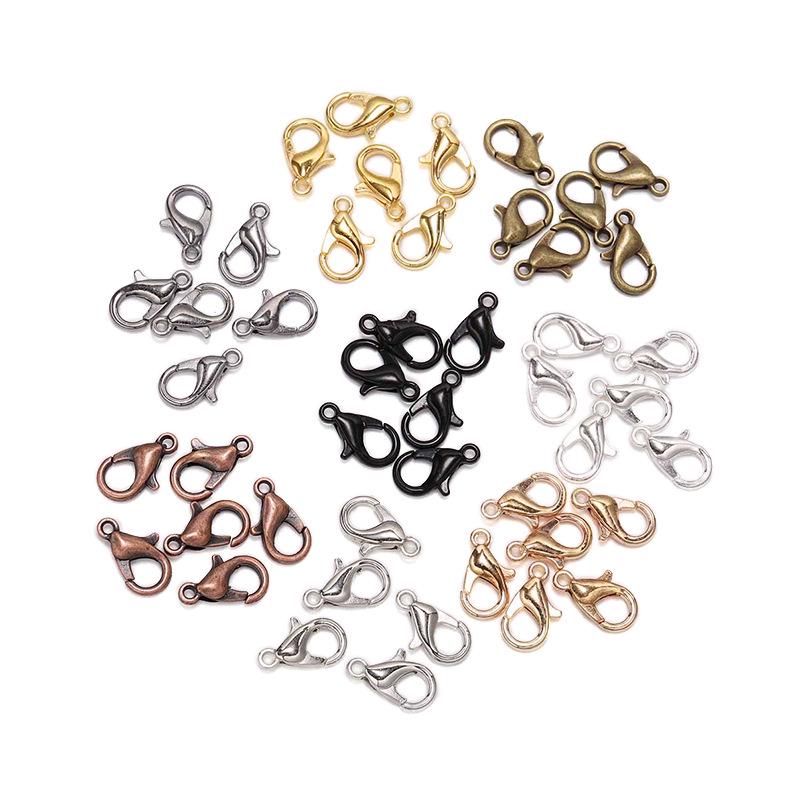 Gör-det-själv Handgjort Legerings Hummerlås Set: Armband, Halsband, Nyckelringskopplingar - 50-pack