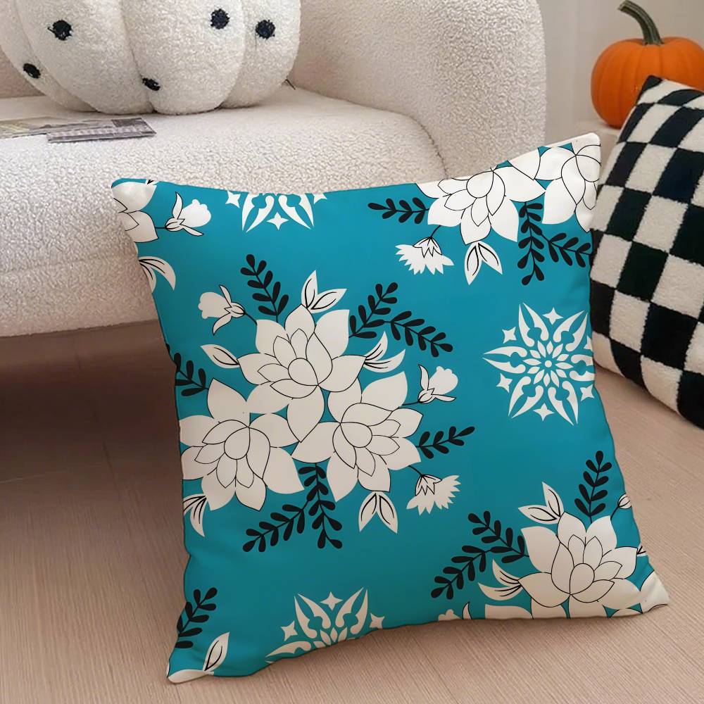 Batik Pillow Case Anti-dustmite Pillowcase Invisible zipper silky short plush Sofa cushion cover