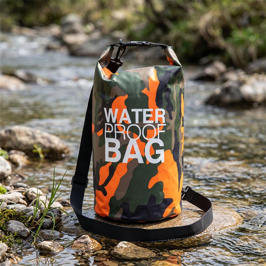 Pvc Waterproof Bag Camouflage Pattern For Outdoor Sports Portable And Durable Storage Solution