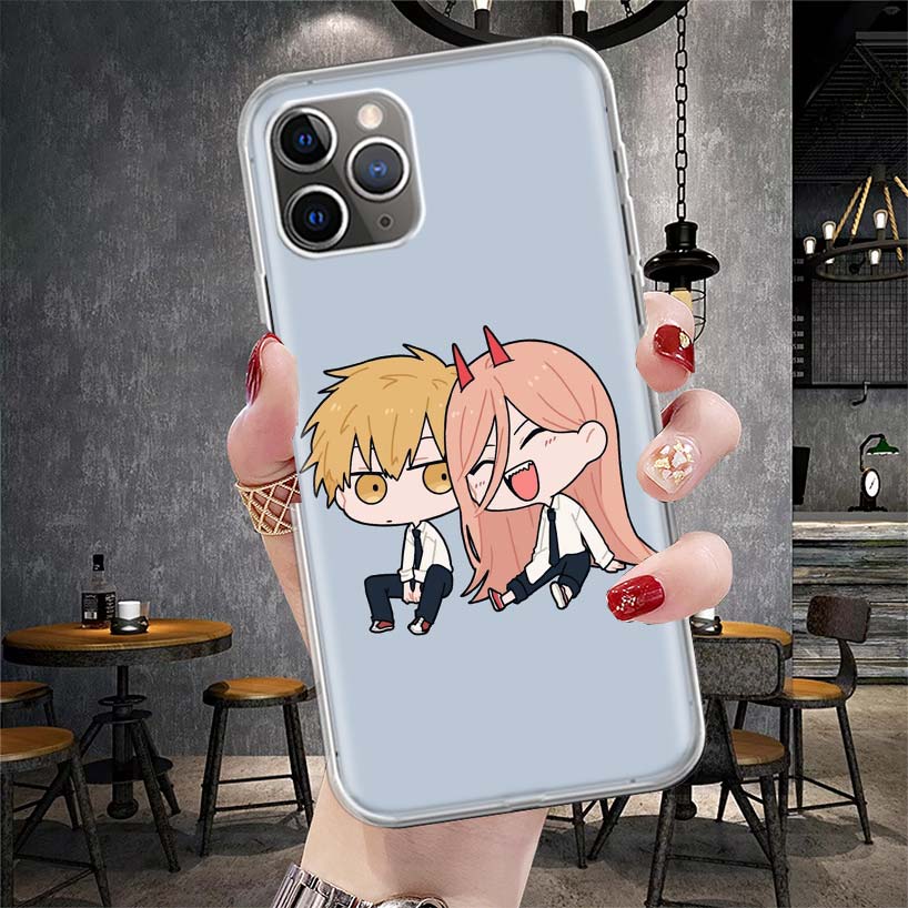 C-Chainsaw Mans Cute Soft Phone Case For IPhone 11 17 Air 16E 16 Pro Max 15 + 14 Plus 13 Mini 12 Apple 7 SE 8 Fundas Coque 11 17