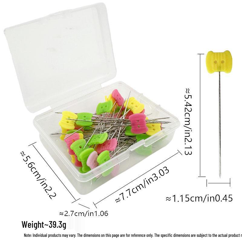 Sewing Patchwork Tools: Plum Blossom Flower Pattern Positioning Pins, 50pcs or 100pcs per Box