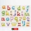 Big Size Baby Montessori Wooden Puzzle Hand Grab Board Set Educational Toys Infantil Cartoon Number Letter Math Puzzle Kids Gift