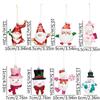 Plastic Santa Hanging Pendant Cartoon Shape Character Xmas Ornament  Window Display