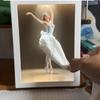 Ballet Girl Tissue Box With Touch Light Funny Desktop Gifts Tissue Shop Storage Table Decor Box Organizer Home Coffee U0L0