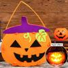 Cloth Pumpkin Lantern Reusable Halloween Ornament Halloween Light  Halloween Party Decorations