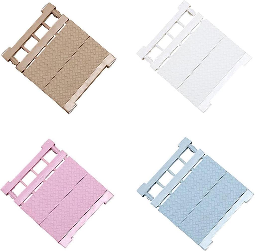 Flat Tension Shelf, 30-40cm Wide, 35cm Deep, Scalable, Adjustable Tiered Separators, for Wardrobes, Cupboards, and Bathrooms (Random Colors)