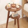 Small Bamboo Table, Small Coffee Table, Sofa Side Cabinet, Solid Wood Small Round Table Movable Living Room Side Table