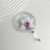 Durable Holder Clip Orchid Flower Shape ID Badge Reel Retractable Badge Holder  Office Employee