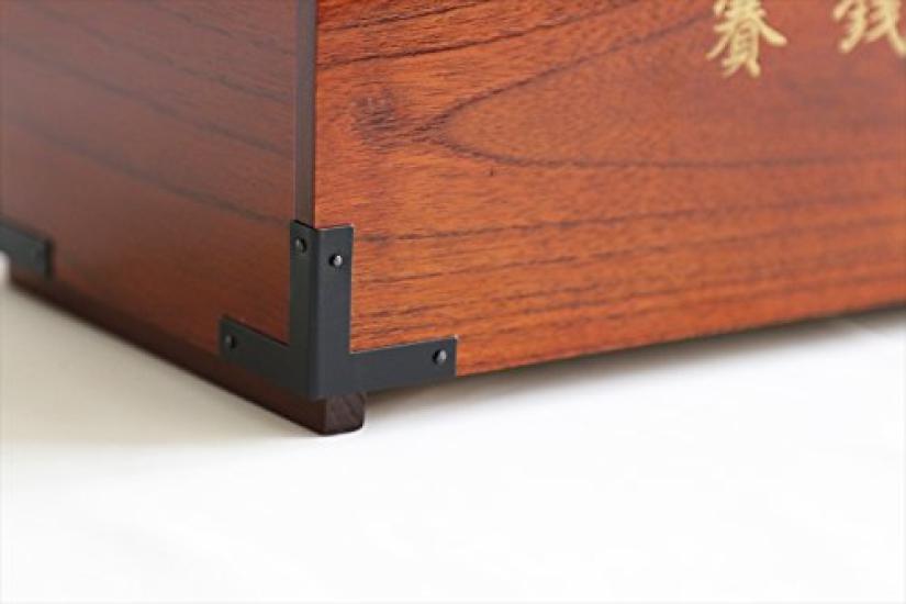 Yamako Good Luck Offering Box Premium Wood Grain Size Height 13 X Width 23 X Depth Money Box Shinto Shrine Purification (Large) Approx. (cm) 13.2