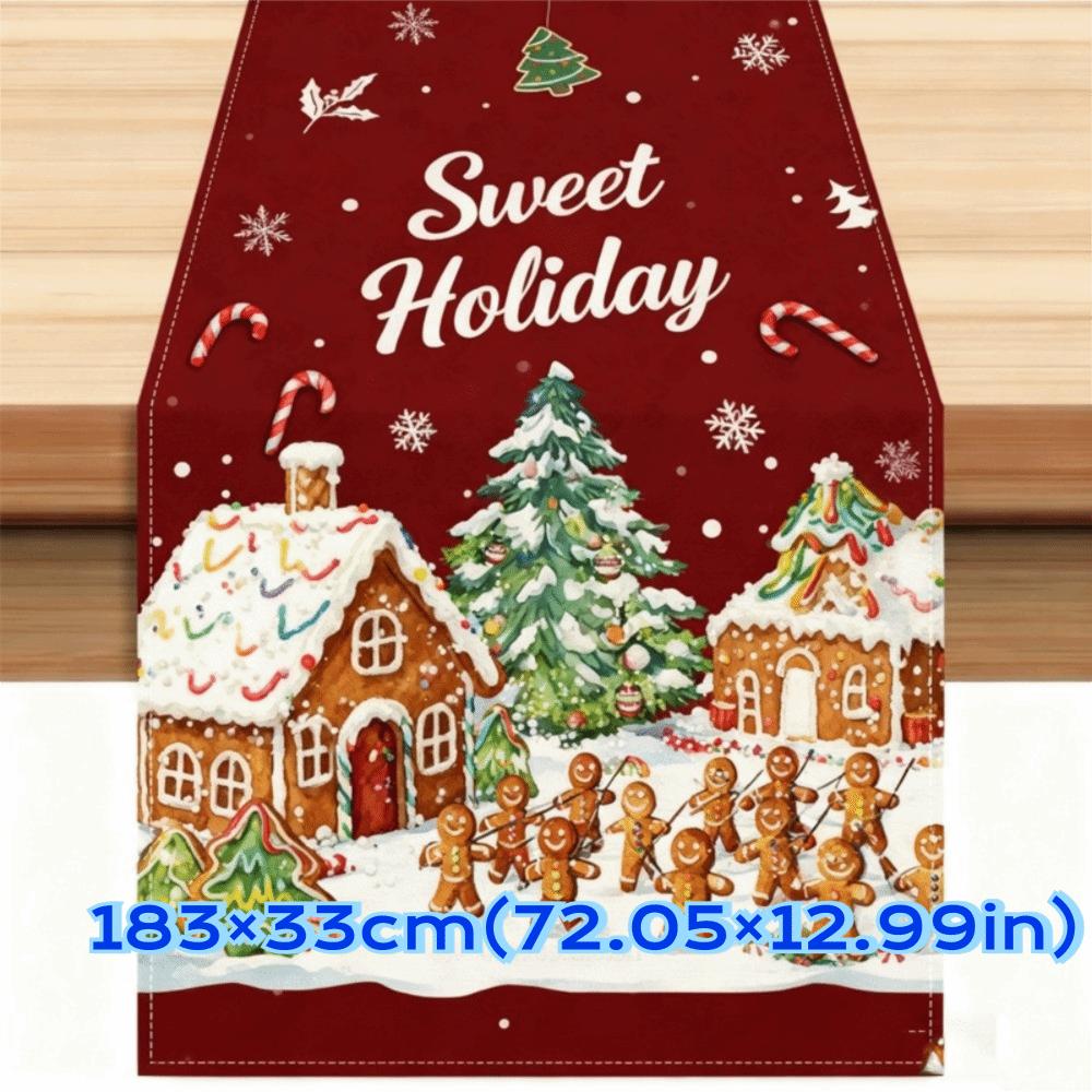 New Year Christmas Table Runner Navidad Gift Flag Cover Christmas Table Flag Xmas Party Merry Christmas Decorations