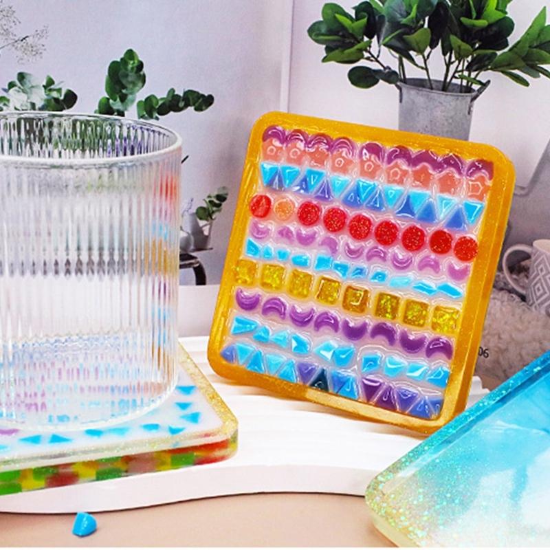 Heart Coaster Molds Round Silicone Coaster Molds Cup Mat Mold Pentagram Epoxy Casting Mold for Resin Coaster Home Decor