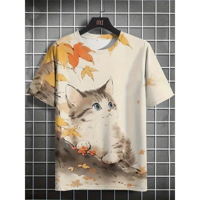 Summer Men s T-Shirt Cat S
