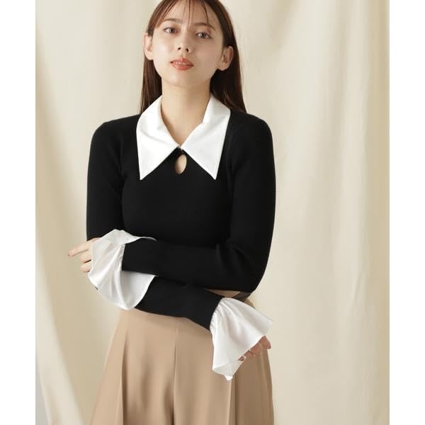 JILL by JILL STUART Marron Erica Thread Rib Knit Gray Women's Sweater,