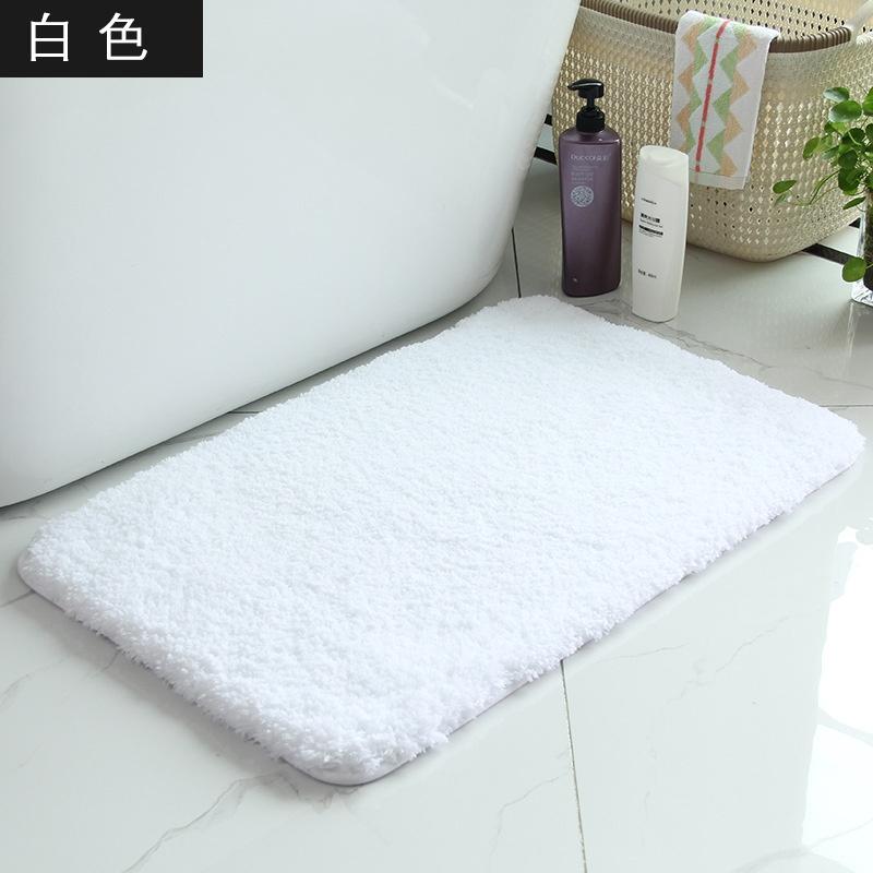 Non Slip Bath Mat Water Absorbent Soft Microfiber Shaggy Mat Thick Plush Bathroom Rug for Home or Hotel Machine Washable