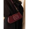 Vintage velvet armpit bag for ladies  elegant monochromatic shoulder bag  high-grade bag  new design
