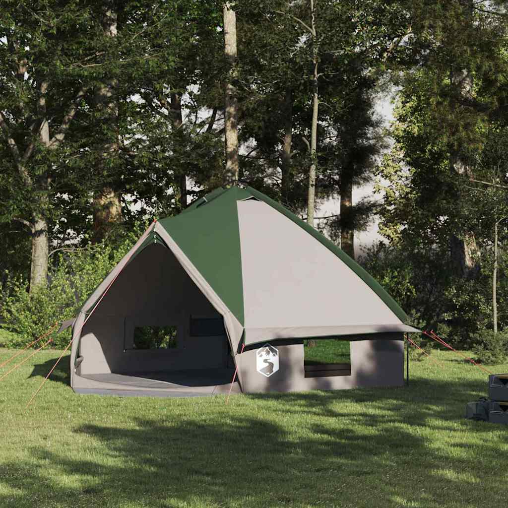 Teepee Tent for 8 People Green and White 490 x 410 x 210 cm