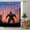 Spider-Man On London Landmark Waterproof Shower Curtain For Superhero Bathroom Decor