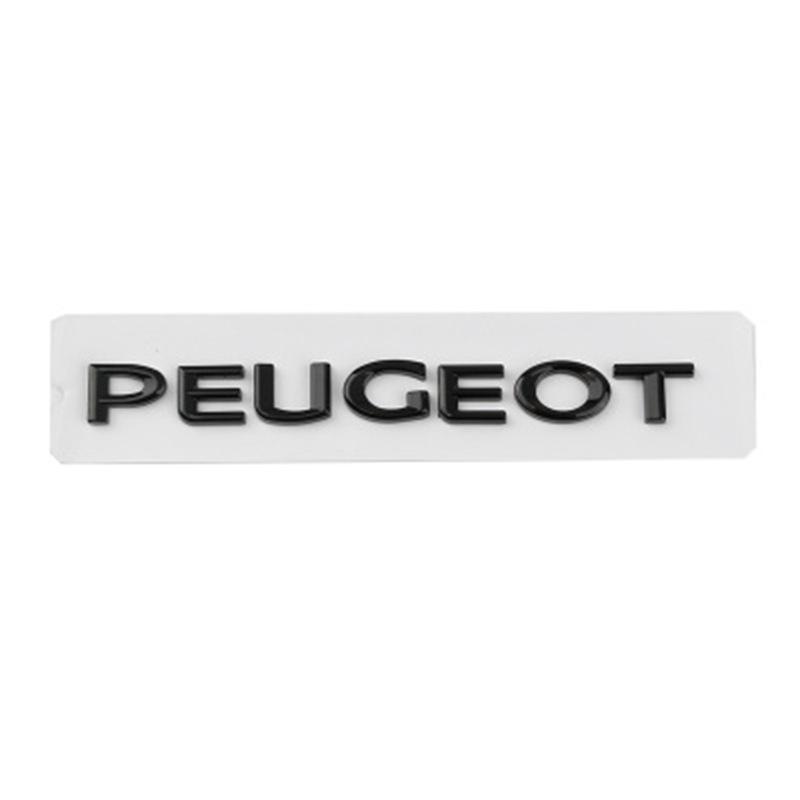 Peugeot Car Logo Modification Sticker: Rear Trunk PEUGEOT Letters.