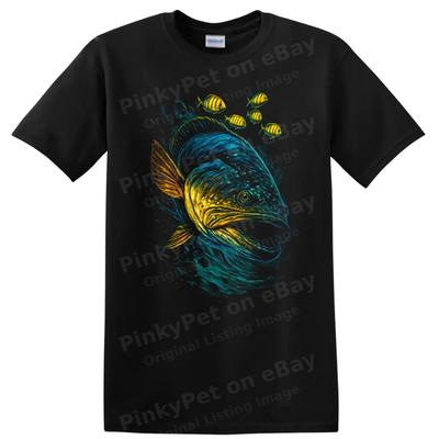 Colorful Fish T Shirt Retro Ocean Scene with Tropical Fish Tee