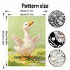 Handmade Framed Pearl Bead Painting Kit Cute White Duck Pattern 3D Shiny Canvas Art Ready To Display Home Decor Gift Idea Perfect For Room