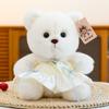 Plush Teddy Bear Toy With Love Heart Pendant And Skirt Decoration For Children