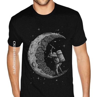 Irish Digging The Moon T Shirt T-Shirt Men Boys Harajuku Black T Shirt Custom Cotton Men Tops & Tees Design Funny T Shirt