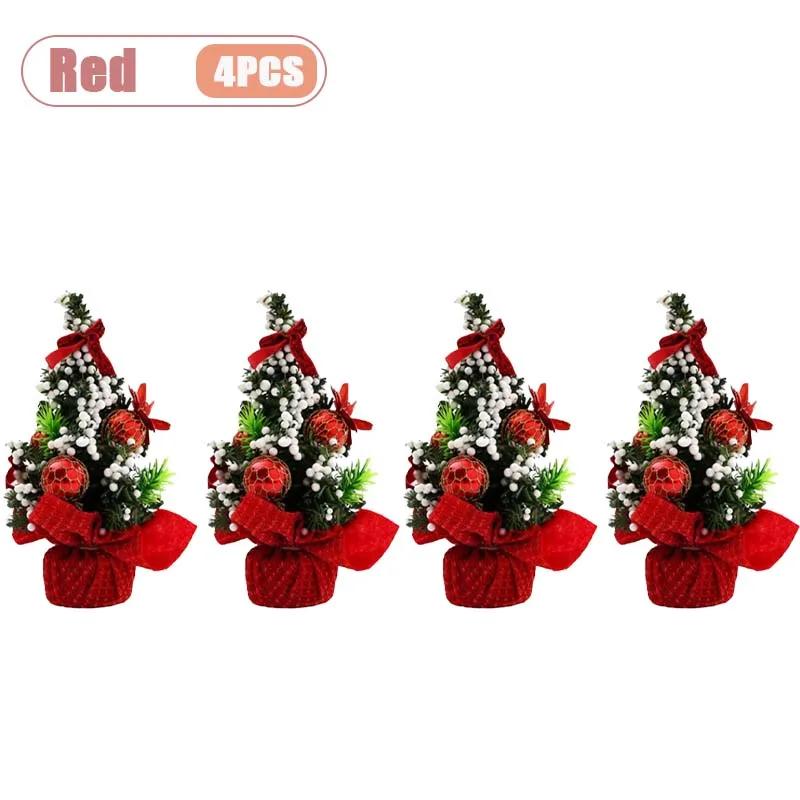 Mini Kerstboom Kleine Bureau Tafelblad Decoratie Schattig Feestelijk Vakantie Ornament voor Kinderen Kerstcadeau Winter Huisdecoratie