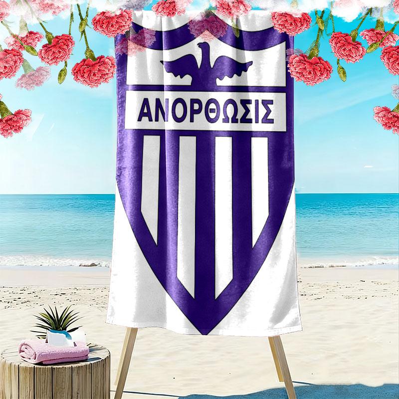 Anorthosis Famagusta FC Print Beach Towel, Large Soft Quick Dry Towel for Beach Camping Swimming