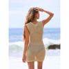 Beach Skirt, Ripple, Hollow Out, Dress, V-neck, Swimsuit Cover