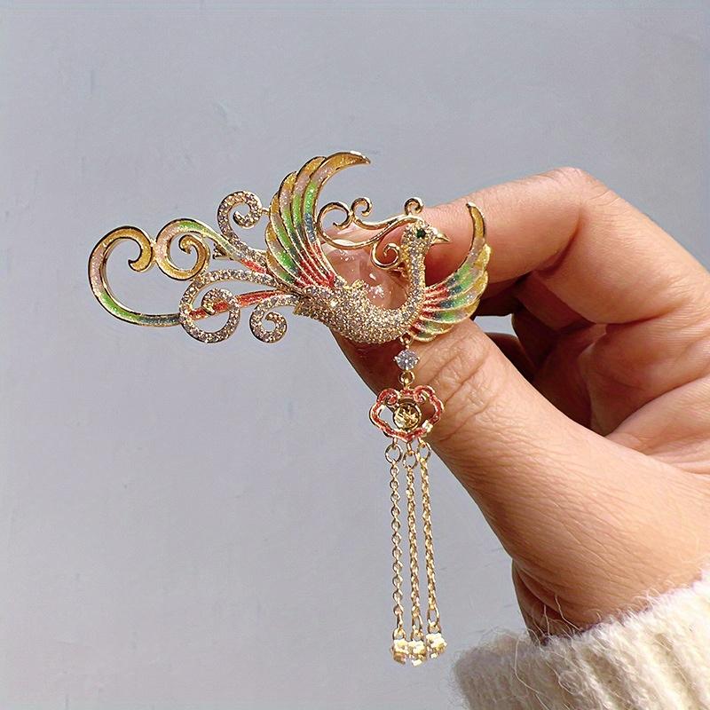 

Women Men Fashion Classic Phoenix Elegnat Tassel Brooch Elegant Lady Exquisite Pin Badges