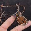 Mahogany Obsidian Necklace Copper Wire Wrapped Necklace Handmade Copper Jewelry Original Gemstone Necklace Adjustable Necklace Gift For Her
