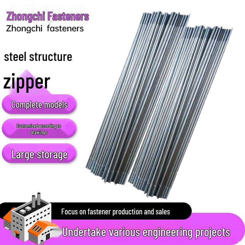 Стальная диагональная тяга горячего цинкования M12-M16 двусторонняя резьбовая шпилька M10