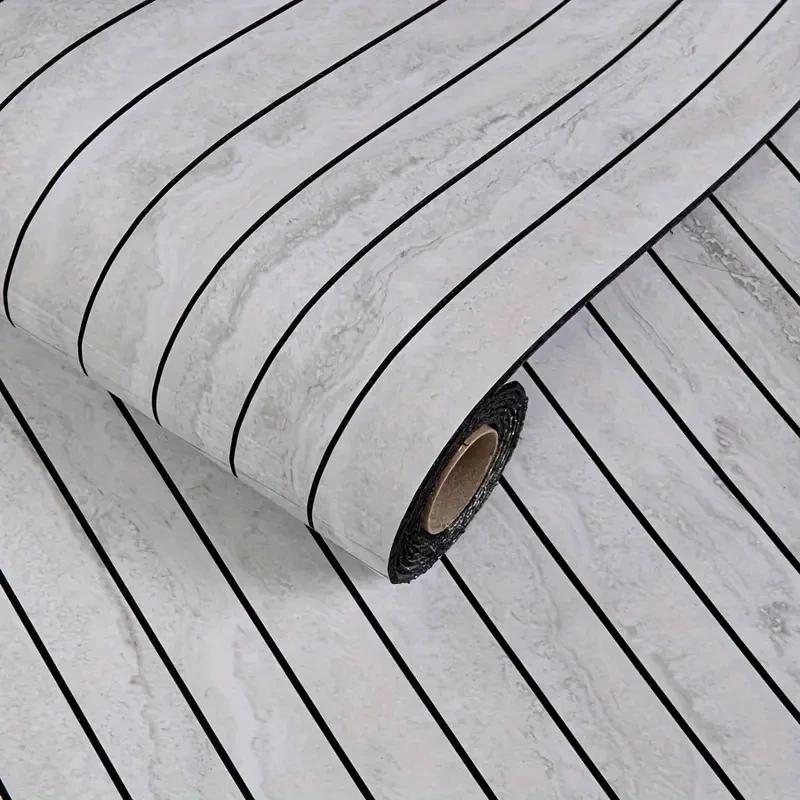 Moisture Resistant Suitable for Tenants Easy To Apply 3D Wood Grain Peel and Stick Wallpaper - Waterproof Removable Vinyl DIY